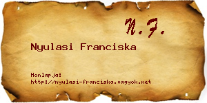 Nyulasi Franciska névjegykártya